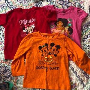 Lot of Disney Shirts. Elena, Mickey and Minnie